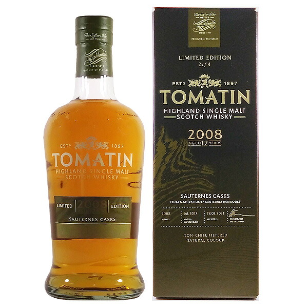 トマーティン 12年 2008 ソーテルヌ エディション 46度 700ml［並行輸入品］ 【スコットランド シングルモルト スコッチ ウイスキー ハイランド】