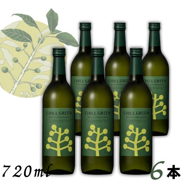 チルグリーン 緑 スパイシー&シトラス 25度 720ml 瓶 1ケース 6本 CHILL GREEN spicy & citrus ボタニカル系 焼酎 麦焼酎 濱田酒造