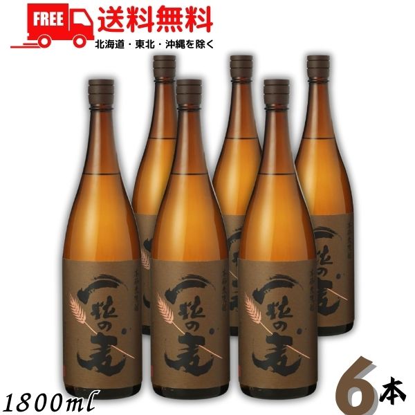 送料無料 一粒の麦 25度 1.8L 瓶 1ケース 6本 1800ml 麦焼酎 西酒造【東北・北海道・沖縄・離島の一部を除く(東北は400円、北海道・沖縄はプラス1200円いただきます)】|リカーアイランド
