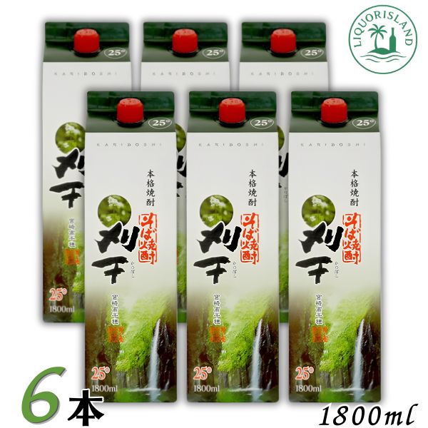 高千穂 刈干 そば焼酎 25度 1800ml 1.8L パック 6本 1ケース 高千穂酒造｜リカーアイランド