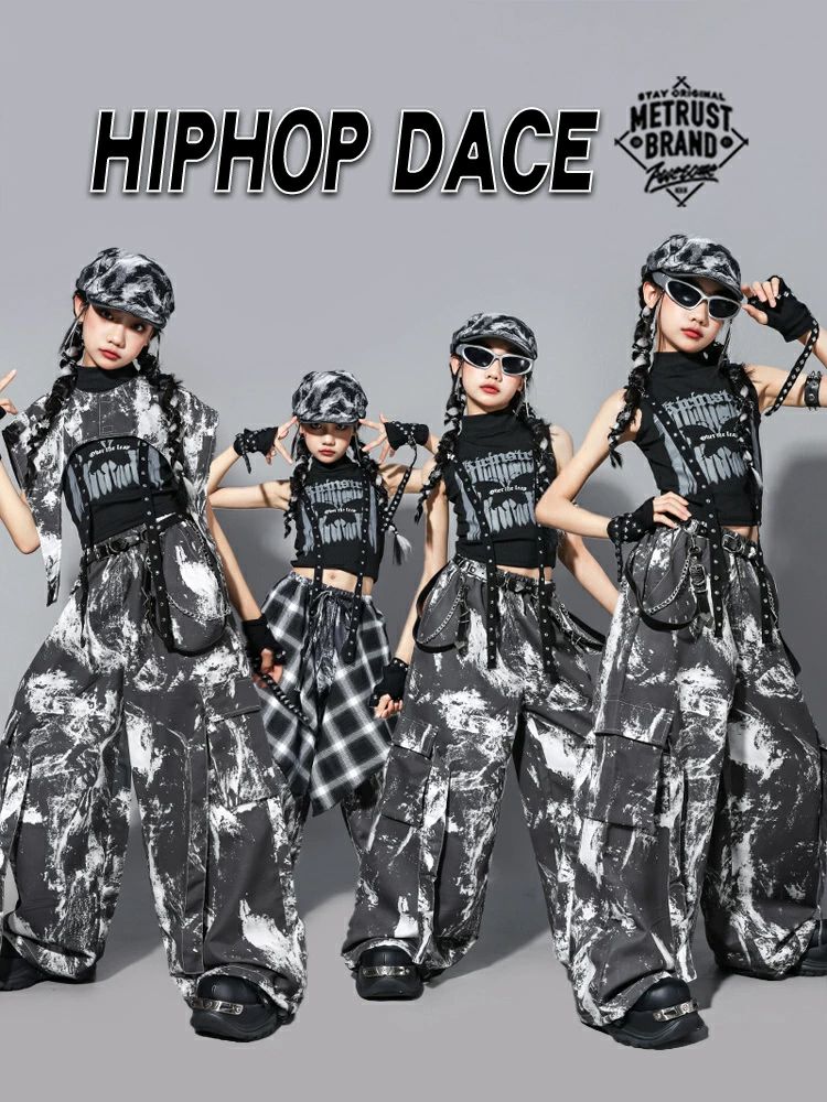 迷彩タンクトップジャネットパンツヒップホップダンスステージ練習着｜Lirun&times;Lirun