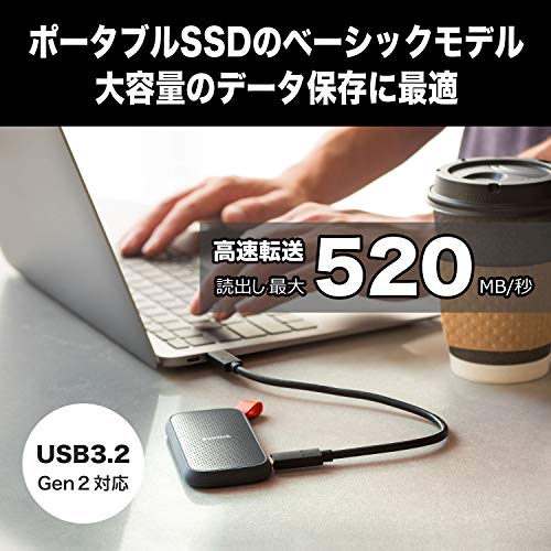 SanDisk SSD 外付け 2TB 読出最大520MB 秒 SDSSDE30-2T00-GH25