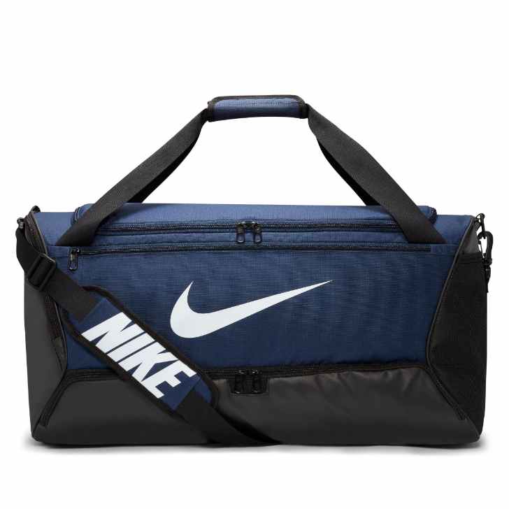 NIKE ナイキ BRSLA M 9.5 トレーニングダッフルバッグ DH7710 ネイビー(410) ブラジリア ミディアム ジム トレーニング アクセサリー バッグ ボストンバック サステナビリティ 大容量 旅行カバン 修学旅行