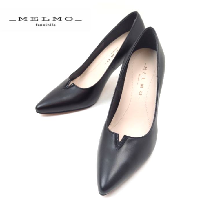 MELMO メルモML7976 ブラック(B)レディース ポインテッドトゥ ピンヒール 日本製 おすすめ 定番 仕事 通勤 オフィス｜Lise