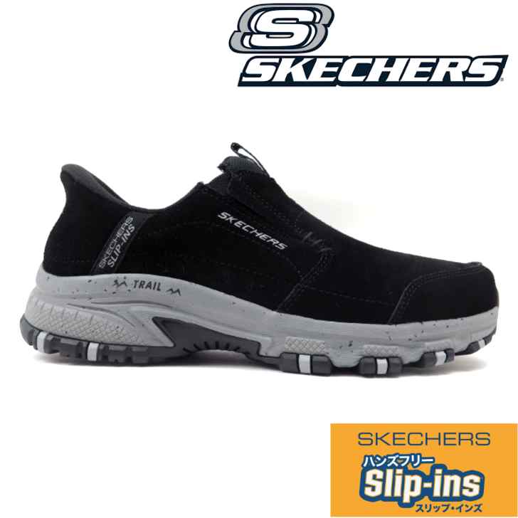 SKECHERS スケッチャーズ HILLCREST-CEDAR ROOT 237750 ブラック(BLK) メンズ ヒルクレスト シダー ルート スリップインズ ハンズフリー カジュアル アウトドア スリッポン