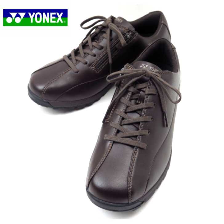YONEX ヨネックス ＳＨＷ Ｍ２１Ｎ ダークブラウン(DBR) メンズ ウォーキング パワークッション サイドファスナー 撥水 幅広 軽量スニーカー