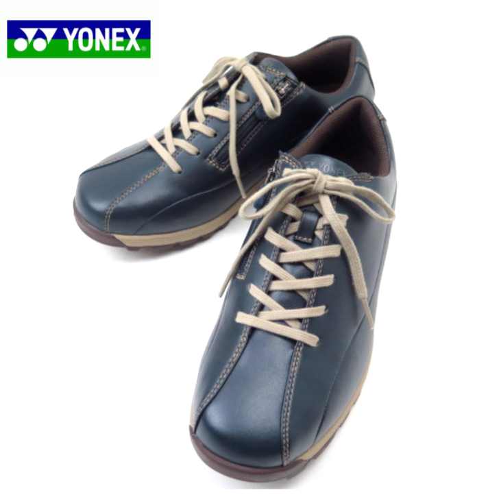 YONEX ヨネックス SHW M21N ネイビーブルー(NVBL) メンズ ウォーキング パワークッション サイドファスナー 撥水 幅広 軽量 スニーカー|Lise