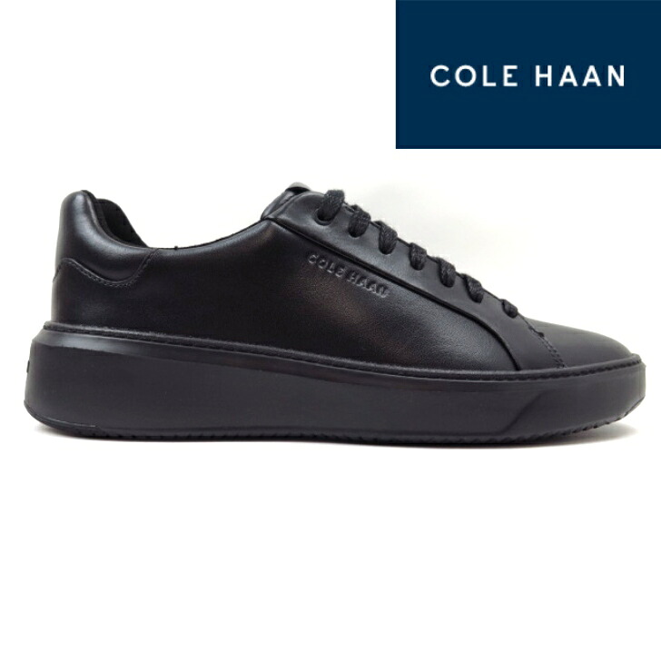 COLE HAAN コールハーン GP TOPSPIN SNEAKER C36412 ブラック メンズ グランドプロ トップスピン ローカット ウォーキング 天然皮革 本革 レザー 軽量 厚底