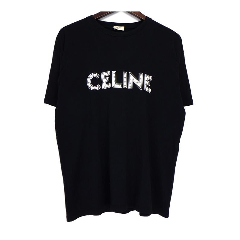 CELINE セリーヌ　スタッズ　カットソー 楽天市場】CELINE 2021SS Studded Logo S/S Tee 2X687501F