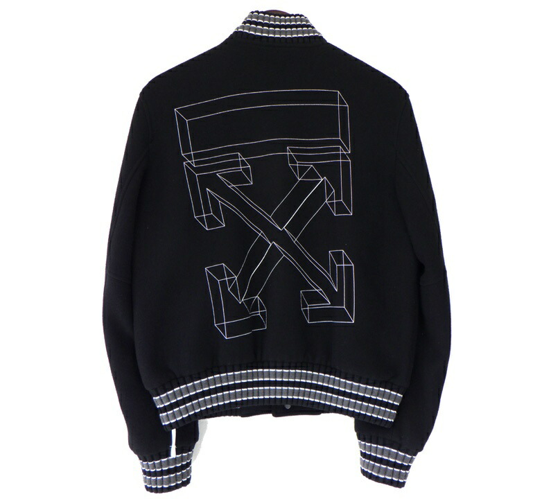 楽天市場】【完売】オフホワイト OFF-WHITE メンズ LEATHER VARSITY