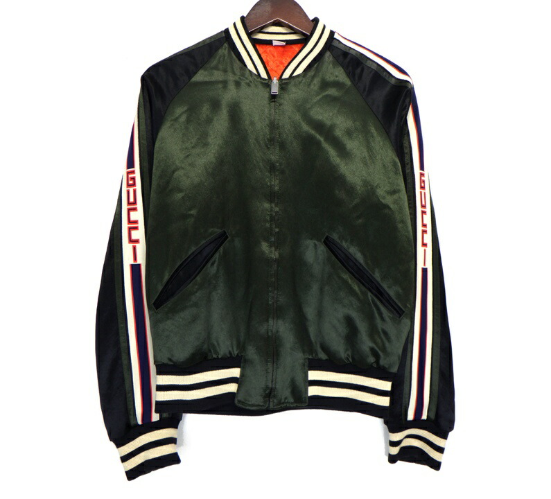 楽天市場】【グッチ】Gucci バックロゴ 春画刺繍 ボンバー ジャケット