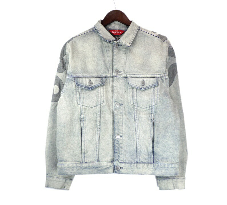 楽天市場】M【Supreme 22ss Inset Logo Denim Trucker Jacket Washed