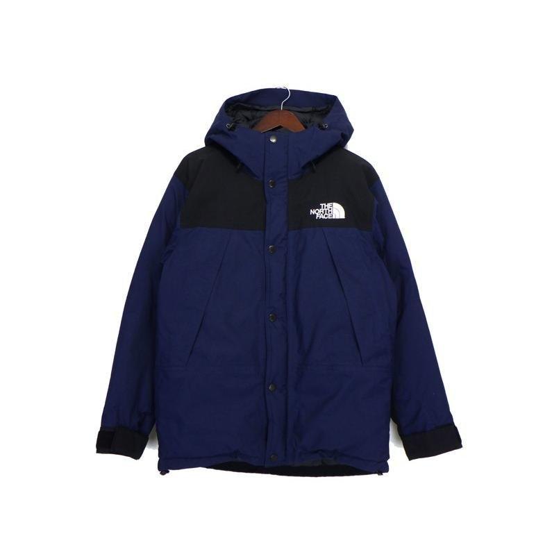 【美品】 THE NORTH FACE フードダウン 100cm ネイビー ノースフェイス フード付きダウンジャケット ネイビー