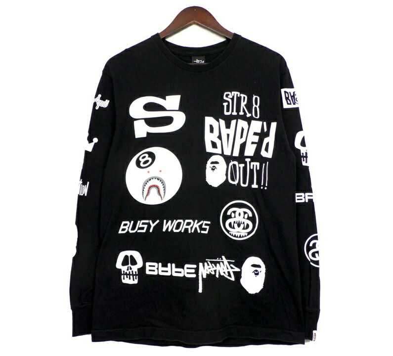 楽天市場】A BATHING APE(アベイシングエイプ)×STUSSY(ステューシー
