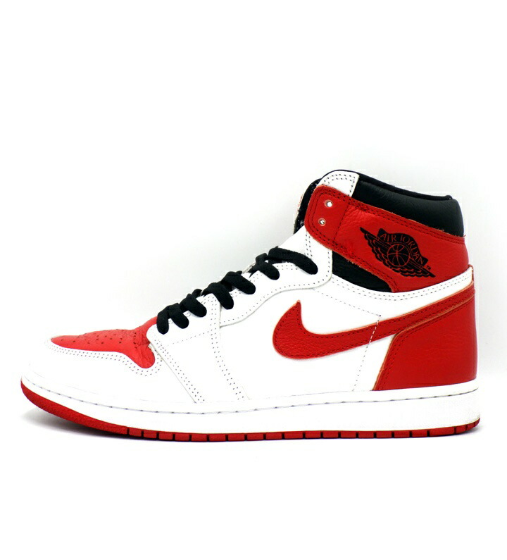ナイキ NIKE 【 AIR JORDAN 1 OG HIGH Heritage 555088 161 】 エア湖 ジョーダン 1 ご機嫌 ヘリテージ スニーカー 白いこと×赤いこと×黒いこと 大きさ28糎 f30549 【中古】