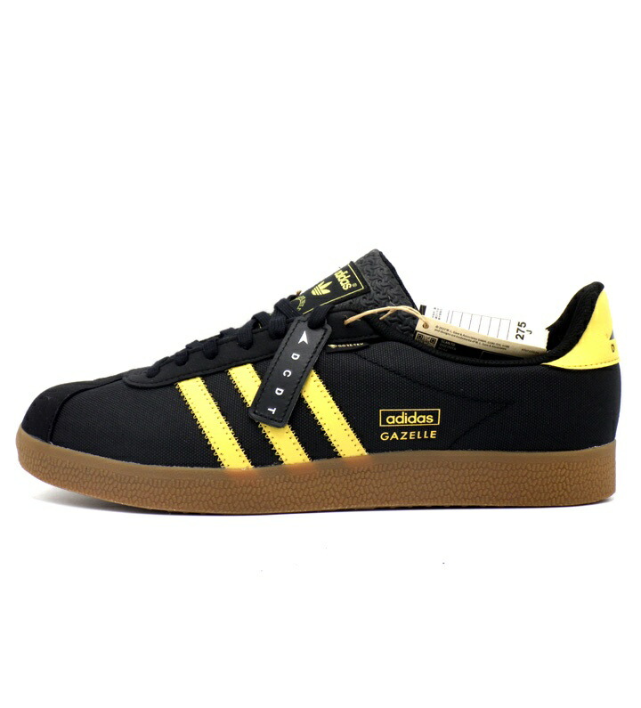 アディダス adidas × ディセンダント DESCENDANT 【 GAZELLE GORE-TEX Core Black IE8480 】 ガゼル ゴアテックス 中核グループ黒いこと スニーカー 黒いこと×黄色 大きさ27.5珊 f30552 【中古】