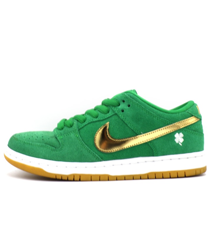 ナイキ NIKE 【 SB DUNK LOW St Patricks Day BQ6817 303 】 SB ダンク 置き目 仙 パトリックス 恒星日 スニーカー 緑であること×ゴールド 大いさ24.5糎 f30680【中古】