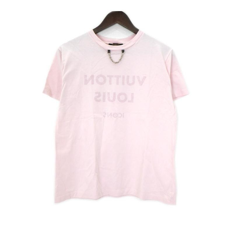 ルイヴィトン LOUIS VUITTON 19SS 【 RW191W LCT FGTS13 】 ネック チェーン 反転 ロゴ 半袖 Tシャツ ピンク 49138【中古】｜SeekeR