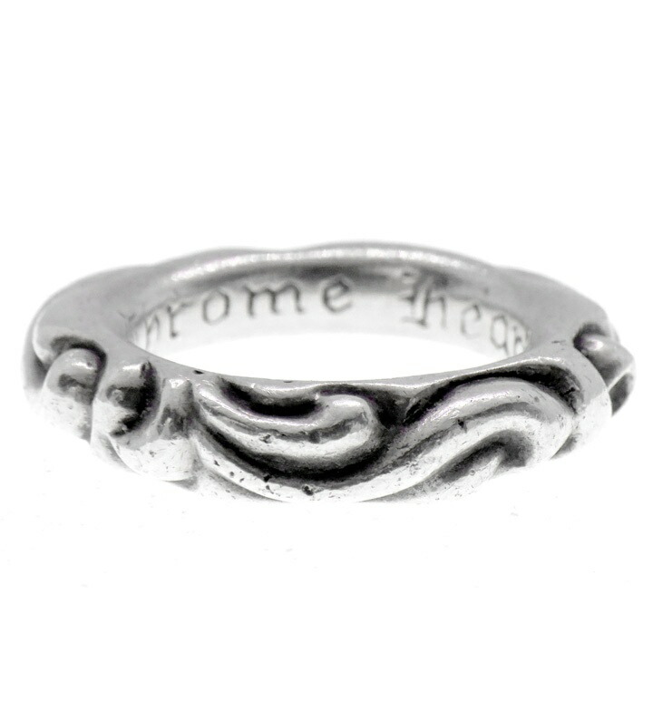 クロムハーツ CHROME HEARTS 【 SCRL BAND 】 スクロールダンス楽隊 しろがね色 輪っか シルバ 大きさ8.5号 49600【中古】