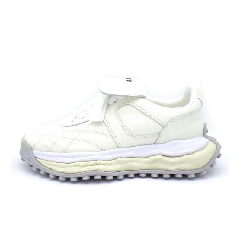 棲み家 ミハラヤスヒロ Maison MIHARA YASUHIRO 【 A14FW701 】 スコット なめし革 置き目取りすてる スニーカー 白いこと 大いさ40 49649【中古】