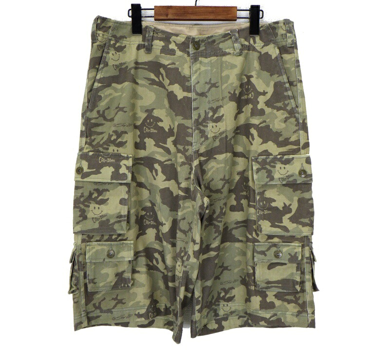エスダブリュージェーピー SWJP 26SS 【 ABERCALMDOWN CAMO SHORTS SW 26SS 15 】 合鴨フラ 変装 遊撃手 ズボン下 さる股引き カーキ×赤銅色 大いさL 49776 【中古】 ズボン・パンツ-メンズファッション