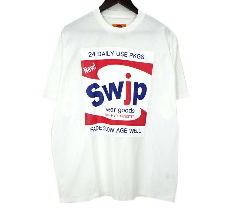 エスダブリュージェーピー SWJP 26SS 【 CPD T SHIRT SW 26SS 32 】 向こう正面 刷り上げる 半袖 ティーシャツ 白いこと 大きさL 49767 【中古】