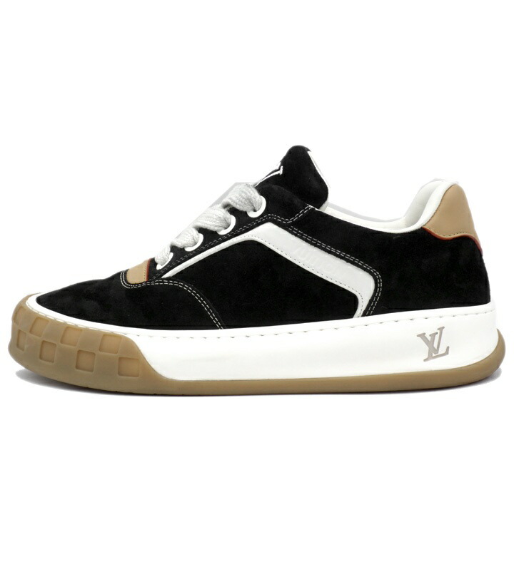 ルイヴィトン LOUIS VUITTON 【 LV Tilted 1AJ734 】 LV ティルテッド 置き目とり捨てる スニーカー 黒いこと×白いこと 大きさ9 n11104 【中古】