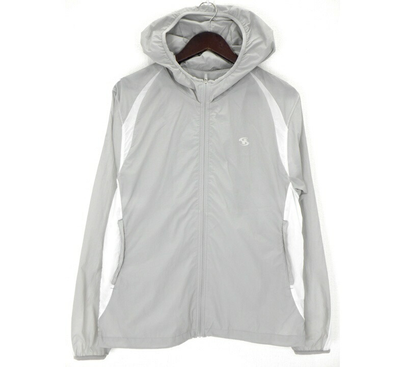 サンサンギア SANSAN GEAR 26SS 【 PANELED JACKET SG26SSOTJK101 】 ロゴタイプ 刷り上げる パネルド 上衣 薄墨色×白いこと 大きさ100(2) 49822 【中古】