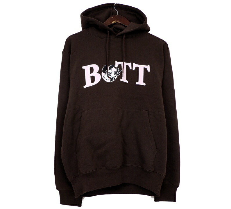 ヴェルディ VERDY × クローラー BoTT 【 254Bott04 】 向こう正面 ロゴタイプ 刺しゅう フーディ パーカー 赤銅色 大きさM w26942【中古】