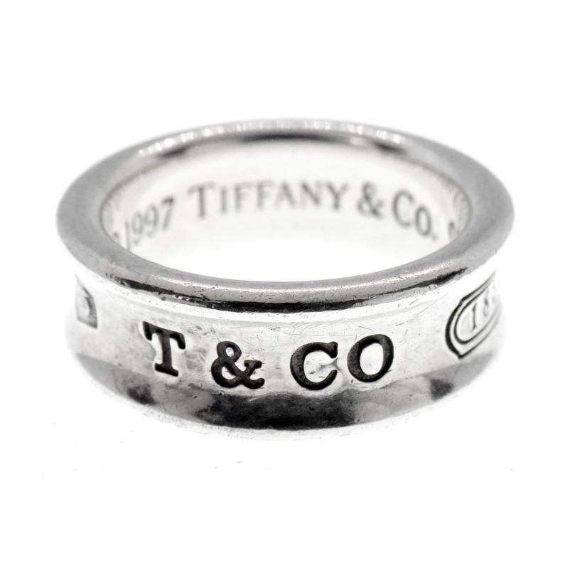 ティファニー TIFFANY\u0026Co 【 1837 】 ナロー しろがね色 輪っか しろがね色 大きさ10号 49844 【中古】