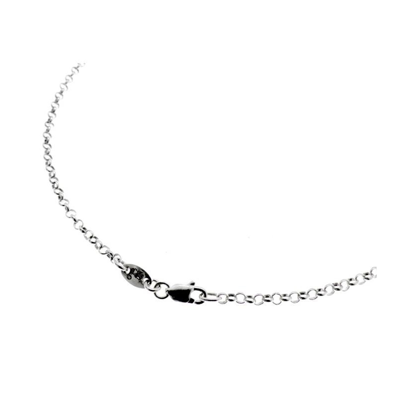 クロムハーツ CHROME HEARTS 【 NECKCHAIN R18 】 一巻き チェーン店 しろがね色 首飾り 18inch 49366 【中古】