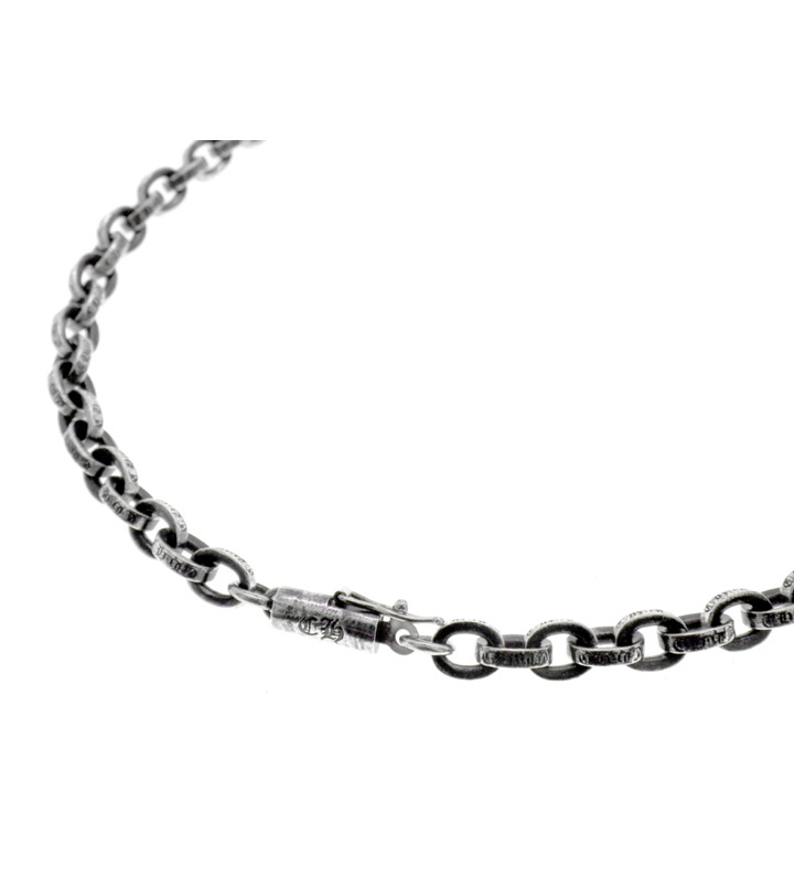 クロムハーツ CHROME HEARTS 【 PAPER CHAIN 18 】 しろがね色 調査報告チェーン店 首飾り しろがね色 大きさ18inch 50036 【中古】