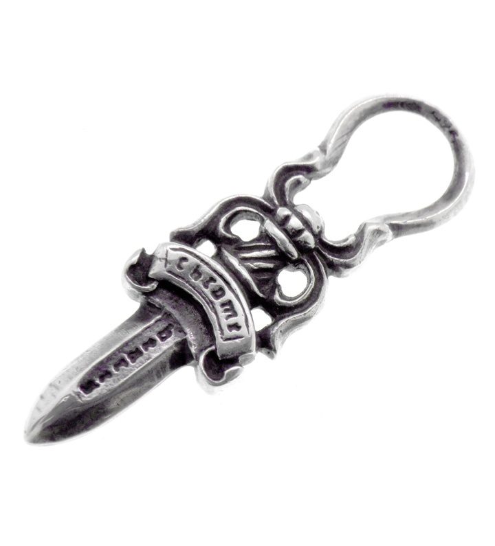 クロムハーツ CHROME HEARTS 【 #5 DAGGER ZIP2 】 #5 ダガー ジップ 丸型 しろがね色 首飾り いの一番 しろがね色 大きさ#5 50123【中古】