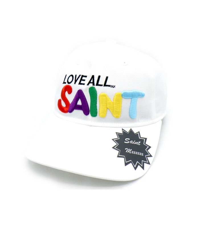 仙マイケル SAINT MICHAEL 26SS 【 LOVE ALL CAP SM MK8 0000 081 】 ロゴタイプ 刺しゅう ひな型 旗がしら かぶり笠 白いこと 49990【中古】