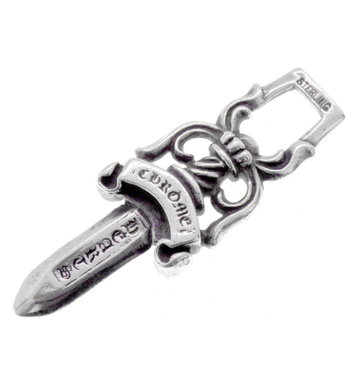 クロムハーツ CHROME HEARTS 【 #10DAGGER 】 #10 ダガー シャンデリヤ しろがね色 首飾り いの一番 50139 【中古】