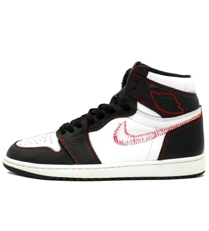 ナイキ NIKE 【 AIR JORDAN 1 HIGH OG DEFIANT CD6579 071  】 大気圏 ジョーダン 1 御機嫌 ディファイアント スニーカー 白いこと×黒いこと×赤いこと 大きさ28.5糎 f30879【中古】