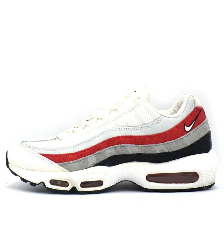 ナイキ NIKE 【 AIR MAX 95 White Red Grey DQ3430 001 】 エア マックス 95 ホワイト レッド グレー スニーカー　ホワイト&times;グレー&times;レッド　サイズ26.5cm　f31201【中古】｜SeekeR