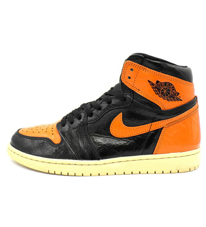 ナイキ NIKE 【 AIR JORDAN 1 RETRO HIGH Shattered Backboard 3.0 555088 028 】 大気圏 ジョーダン 1 レトロ 御機嫌 シャッタード うしろ側ゲーム盤 シャタバ 3.0 スニーカー オレンジ色×黒いこと 大きさ28.5糎 f30907【中古】
