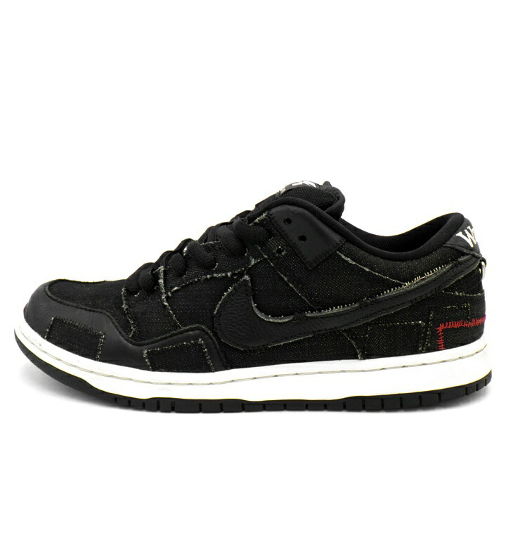 ナイキ NIKE × ウエステッドユース Wasted Youth 【 SB DUNK LOW PRO QS DD8386 001 】 SB ダンク 置き目 スニーカー 黒いこと 大きさ26.5珊 h8031 【中古】