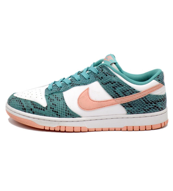 ナイキ NIKE 【 DUNK LOW Turquoise Snakeskin DR8577 300 】 ダンク 置き目 青緑色 スネークスキン スニーカー 緑であること青碧×白いこと 大いさ28糎 f31274【中古】