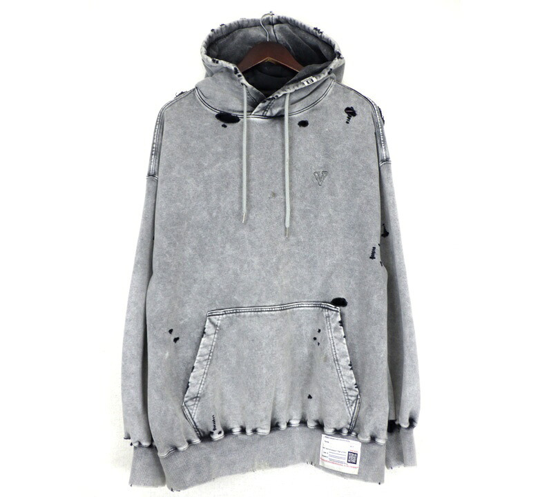 住み家 ミハラヤスヒロ Maison MIHARA YASUHIRO 【 B15固定ディスク571 】 不都合工業 フーディ パーカー 薄墨色 大きさ36 w27143 【中古】