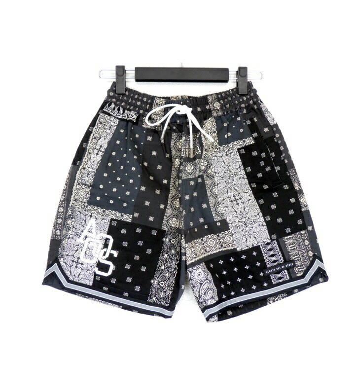 オールウェイズアウトオブストック ALWAYS OUT OF STOCK 【 HA422206303 】 ペイズリー 向こう正面 ロゴタイプ 刺しゅう 遊撃手 二分の一 ズボン下 米国海軍×黒いこと×白いこと 大きさS w27160【中古】
