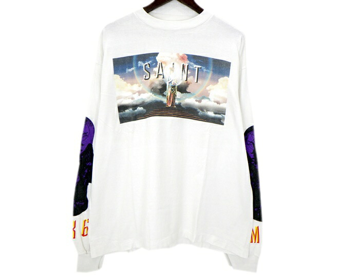 仙マイケル SAINT MICHAEL 24AW 【 SAINT PICTURES LS TEE SM YS1 0000 016 】 ロング捩り プルオーバー カットソー 白いこと 大きさXL 50720【中古】