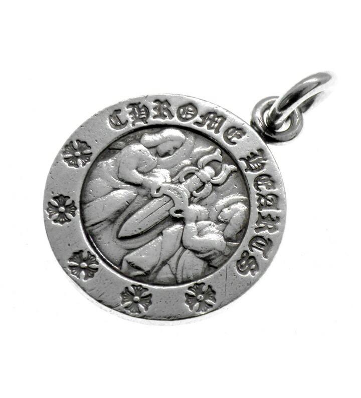 クロムハーツ CHROME HEARTS 【 CHRM ANGL MDL 】 天使 シュロの葉 V2 惹きつける しろがね色 首飾り いの一番 50735 【中古】