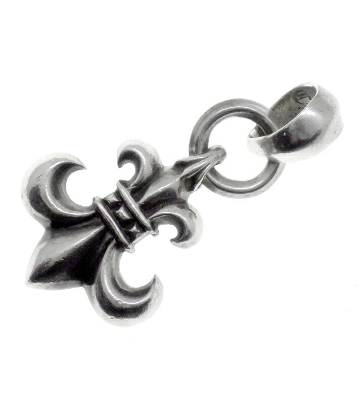 クロムハーツ CHROME HEARTS 【 BS FLUER w BALE 】 BS太陽フレア Wベイル 首飾り とっ始め しろがね色 n11259【中古】