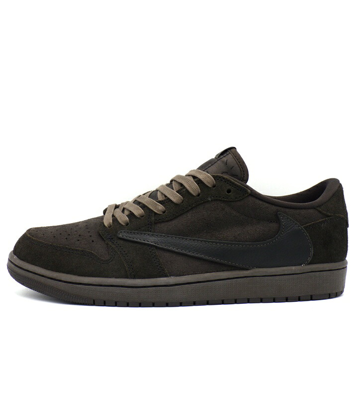 ナイキ NIKE × トラヴィススコット Travis Scott 【 AIR JORDAN 1 LOW OG SP Velvet Brown DM7866 202 】 エア湖 ジョーダン 1 置き目 天鵝絨 赤銅色 スニーカー 赤銅色 大きさ28珊 f31352【中古】