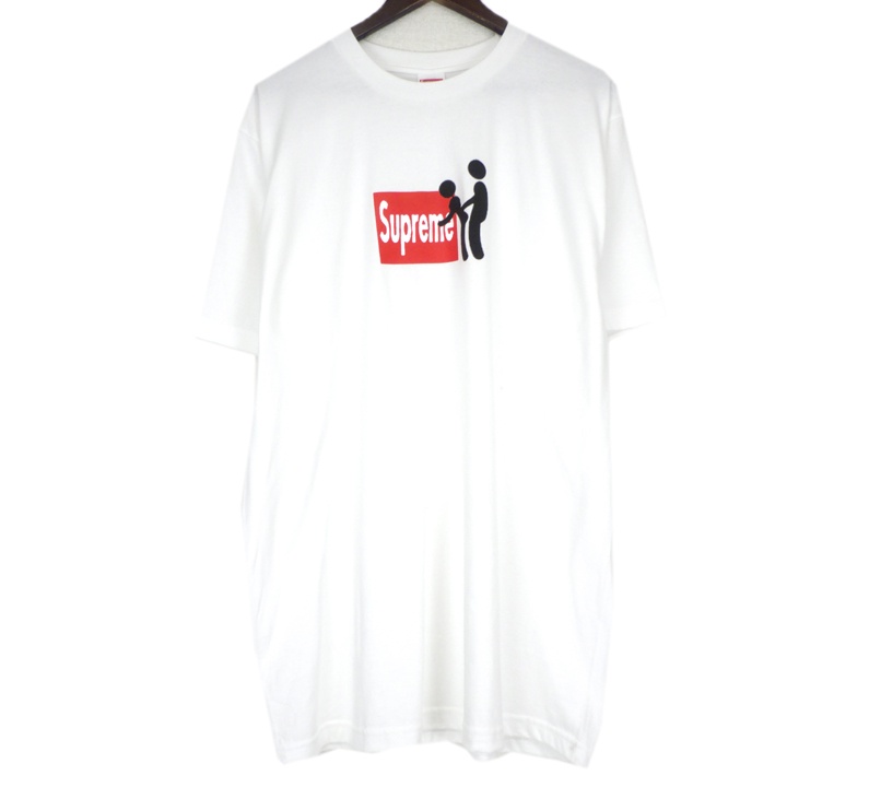 シュプリーム Supreme 25AW 【 Stick Tee 】 向こう正面 ロゴタイプ 刷り上げる 突っ支い棒 半袖 ティーシャツ 白いこと 大きさL s5934【中古】