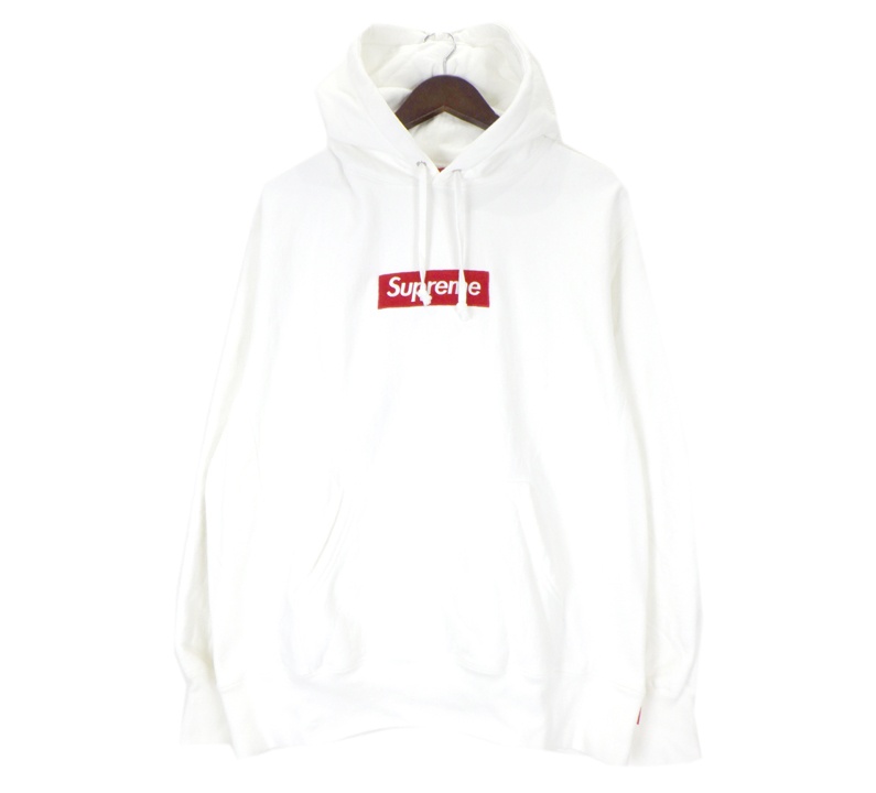 シュプリーム Supreme 21AW 【 Box Logo Hooded Sweatshirt 】 ボックス席 ロゴタイプ ティーシャツ 汗水 フーディ パーカー 白いこと 大きさM 50766 【中古】