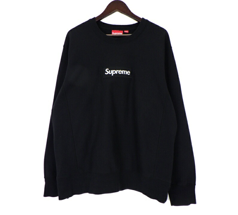 シュプリーム Supreme 【 Box Logo Crewneck Sweatshirt 】 ボックス席 ロゴタイプ 労働者の一団のど首 汗水 調教師 黒いこと 大きさL 50768 【中古】