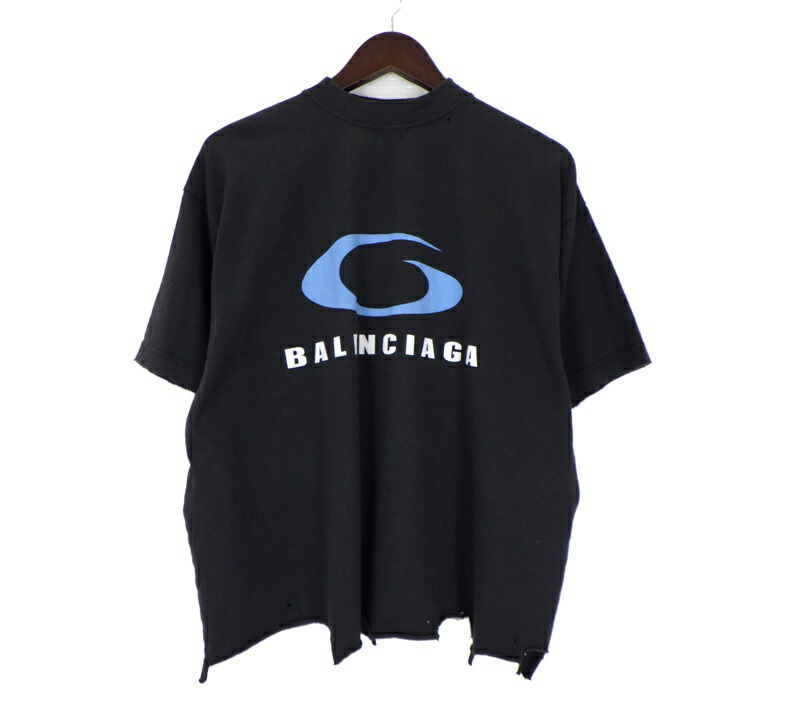 バレンシアガ BALENCIAGA 24AW 【 Short sleeves Cropped T Shirt 】 クロップド ティーシャツ 黒いこと 大きさ1 50775  【中古】